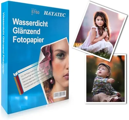 Blatt Fotopapier 13x18 glänzend 240g/m² Photopapier für Tintenstrahldrucker Sofort Trocken Wasserfest Hochglänzend Hochweiß 100