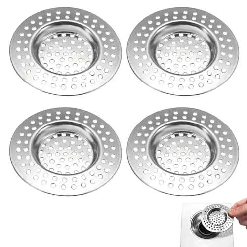 Stück Abflusssieb Edelstahl, Löcher Waschbecken Sieb, Abflusssieb Dusche, Waschbecken Sieb aus Edelstahl, Haarsieb Dusche, Abfluss Siebe 4