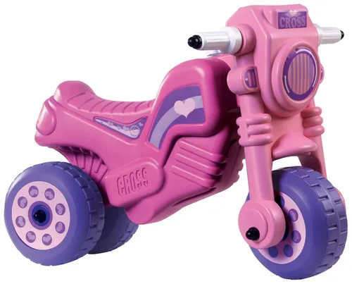 Dohany Rutschmotorrad Rutscher Cross 1 Kinder Laufrad pink - Kinderfahrzeug für ab 3 Jahren, belastbar bis 50 kg, fördert die Motorik und das Gleichgewicht Ihres Kindes.