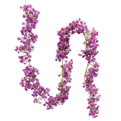 Kunstgirlande Schleierkraut LITAGO, violett, 180 cm - Dekorative Kunstgirlande aus Schleierkraut, ideal für stilvolle Innenräume. Mit einer Länge von 180 cm bringt sie Farbe und Eleganz in jede Dekoration. Perfekt für kreative Gestaltungsideen.