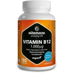 Vitamin B12 1.000 ?g hochdosiert vegan 180 St von Vitamaze | Amazing Life