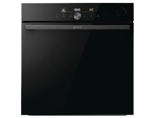 Gorenje BSA6747DGWI - 742105 Backofen Schwarz - Backofen mit 22 Funktionen, WLAN-Steuerung und Dampfunterstützung für gesunde Zubereitung. AquaClean für einfache Reinigung und 2-fach Teleskopauszug für komfortables Handling.