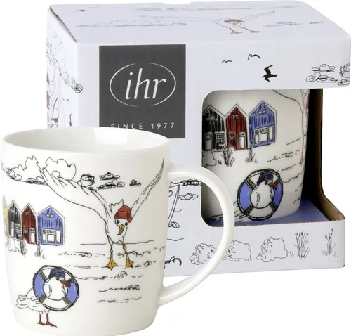 Becher Porzellan maritim Möwe Freche Möwen IHR Ideal Home Range