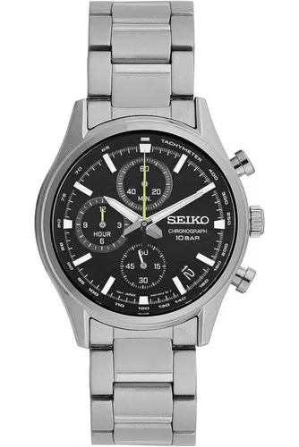 Seiko Herren Analog Quarz Uhr SSB419P1 - Armbanduhren für Herren mit robustem Edelstahlgehäuse und kratzfestem Saphirglas, bis 100 Meter wasserdicht für maximalen Tragekomfort und Langlebigkeit.