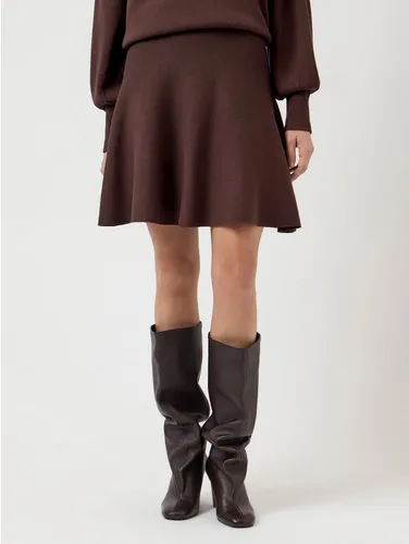 Y.A.S Minirock YASFONNY HW KNIT SKIRT S. NOOS - Brauner Strickrock in XS (34) - Eleganter Minirock aus pflegeleichtem Strickmaterial, ideal für lässige Outfits. Mit elastischem Bund und regular fit für optimalen Tragekomfort.