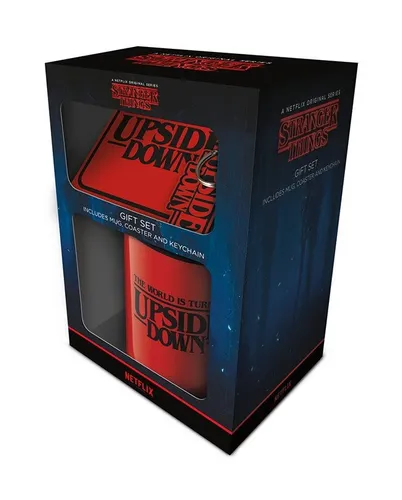 Stranger Things Geschenkbox The World Is Turning Upside Down (Tasse, Anhänger, U