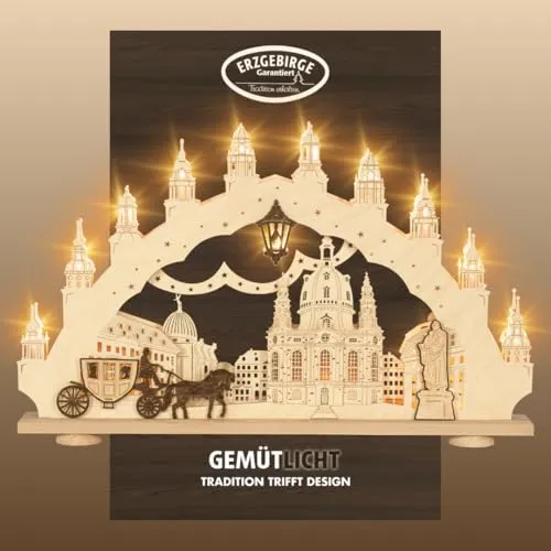 weigla Schwibbogen Frauenkirche Dresden in beige von Weigla