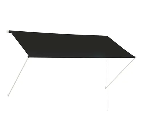 furnicato Markise Einziehbare 250x150 cm Anthrazit mit Stahlrahmen (1-St)