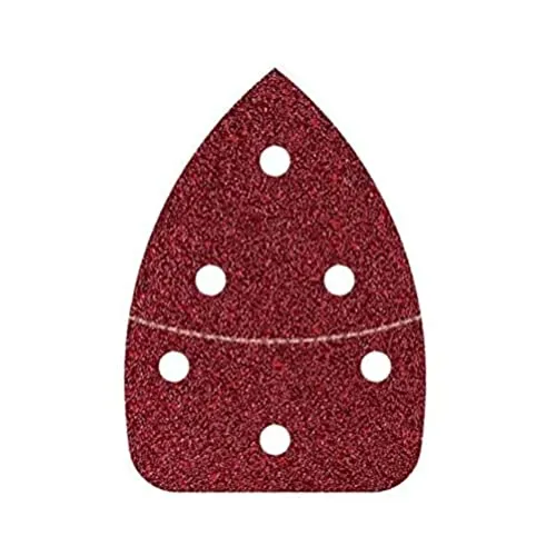 wolfcraft Haft-Schleifblätter 98 x 139 mm, Körnung 40 I 3136000 I Geeignet für Holz, Metall, Farbe, Kunststoff I für Dreiecksschleifer oder Multischleifer