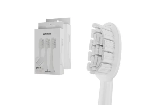 Zahnheld Bürstenkopf Basic Soft weiß (6 Stück) - Ersatz- & Aufsteckbürsten für sensible Zähne – Extra sanfte Borsten schonen das Zahnfleisch und entfernen Plaque gründlich. Hygienisch verpackt und einfach zu wechseln!