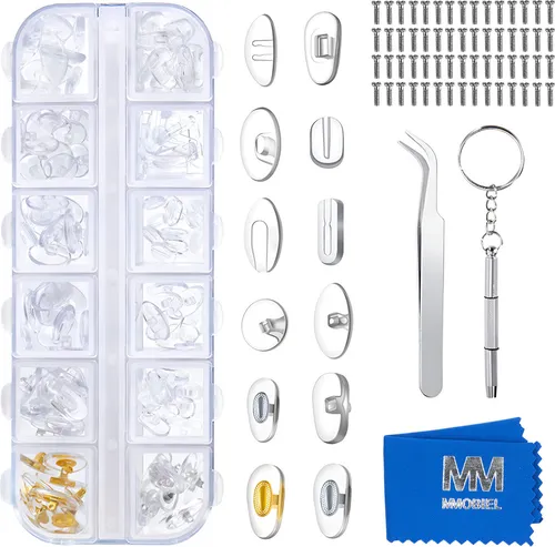 Produktbild Brille Nasenpads [60 Paar] – Brillen Reparatur Set – Silikon Nasenpads Ersatz