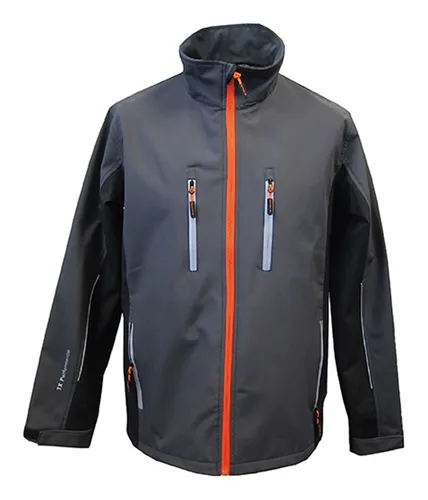 Terratrend Job Softshelljacke XL - Dunkelgrau/Schwarz - Robuste Softshelljacke für den Job, winddicht und wasserabweisend, ideal für wechselhaftes Wetter.