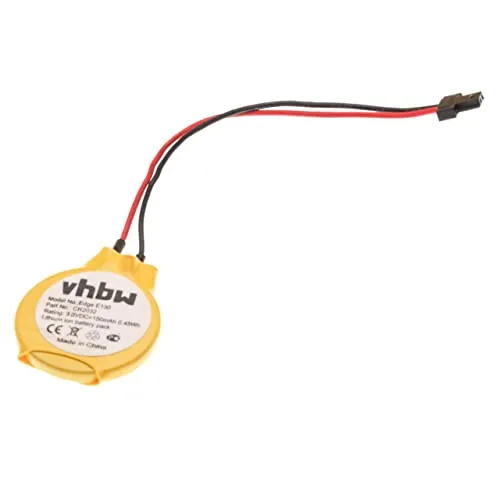 vhbw BIOS-Batterie kompatibel mit Lenovo ThinkPad Edge 11, E130, E120, E125 Computer Notebook (150 mAh, 3 V, Li-Ion)