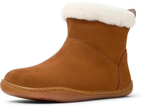Camper Jungen Mädchen Peu Cami K900365 Bootie Mittelbraun 33 EU - Stiefel für Jungen aus 95 % Rindsleder, mit recyceltem Polyester-Futter und umweltfreundlicher Gummisohle für höchsten Tragekomfort und Nachhaltigkeit.