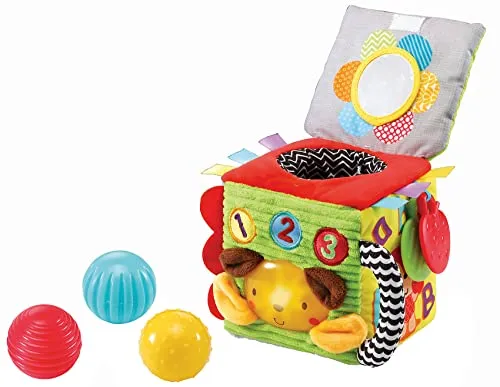 VTech 1-2-3 Kuschelwürfel 80-528204 - Babybälle mit 6 Seiten voller Spiel, Spaß und Abenteuer! Fördert das Lernen durch verschiedene Oberflächen und Musik. Ideal für kleine Entdecker!