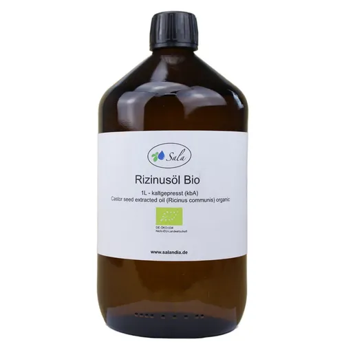 Sala Rizinusöl kaltgepresst BIO 1 L 1000 ml Glasflasche