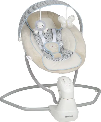BabyGo Babywippe Cuddly beige - Elektrische Wippe für Komfort - Wippen & Schaukeln, elektrisch und waschbar, ideal für Jungen & Mädchen, bietet entspannten Komfort für Ihr Baby.
