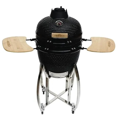 Kamado Grill 46cm – Portabler Keramik-Holzkohle-Mini-Grill & Räucherofen