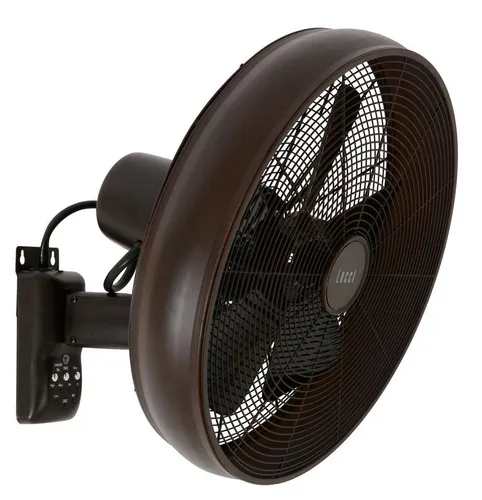 Lucci Air Wandventilator Breeze Wall - Braun mit Timer - Ventilator für Räume bis 15 m², ausgestattet mit Timer und Fernbedienung für komfortable Steuerung, ideal für heiße Sommertage.