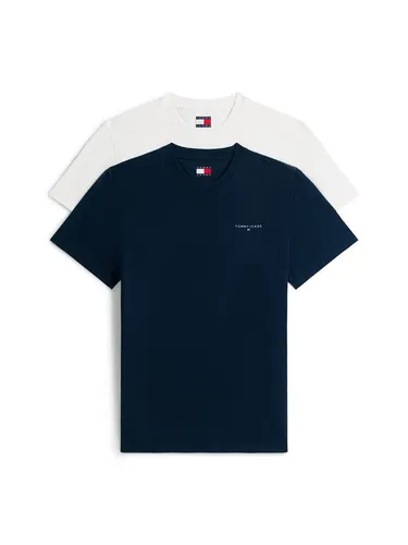 Tommy Jeans T-Shirt TJM SLIM FIT LINEAR 2PACK (Packung, 2-tlg) Rundhals, Jersey
