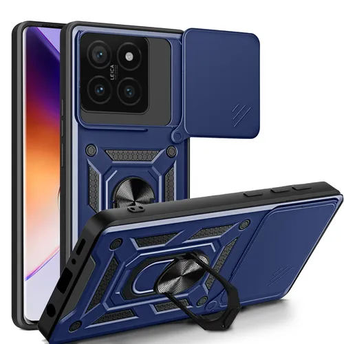 Outdoor Panzer Hülle Xiaomi 14T Pro Handyhülle Kameraschutz Ringhalter in Blau
