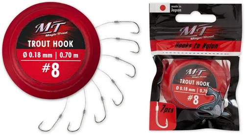 Magic Trout Hook Silber  #10 L:70  7 Stück Forellenhaken fertig gebunden 4725004