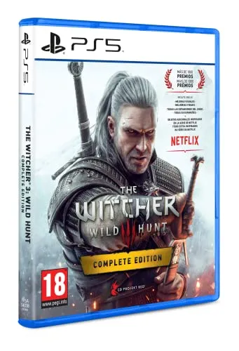 Witcher 3: Wild Hunt [Complete Edition] - Deutsche Verpackung - Spiele für PlayStation 5, eines der besten RPGs mit allen Erweiterungen und verbesserten Grafiken für die neue Generation, inklusive Netflix-Inhalten.