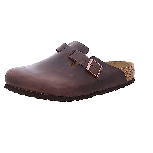 Birkenstock Boston Bs Normal - 41 EU - Bequeme Leder-Sandalen für Herren, ideal für den Alltag und mit einer komfortablen Schaumstoffinnensohle für optimalen Tragekomfort.