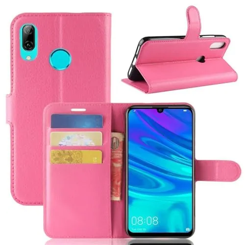 betterfon Handyhülle Kompatibel mit Huawei Y7 (2019) | Premium Qualität TPU Klapphülle für Y7 (2019) mit Kartenfächern | Magnetverschluss Handyhülle | Pink