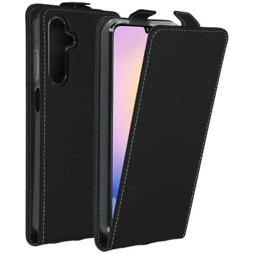 ACCEZZ Flipcase Hülle kompatibel mit Samsung Galaxy A25– Flip Case Tasche – Handytasche zum Aufklappen in Schwarz [1 Kartenfach, Magnetverschluss, Premium Kunstleder]