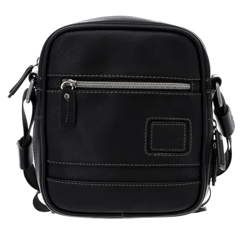 Picard Breakers Umhängetasche 18 cm, Schwarz - Herren-Schultertaschen aus hochwertigem Synthetik-Material mit zwei praktischen Reißverschlussfächern für optimale Organisation, handgemacht von PICARD Lederwaren.
