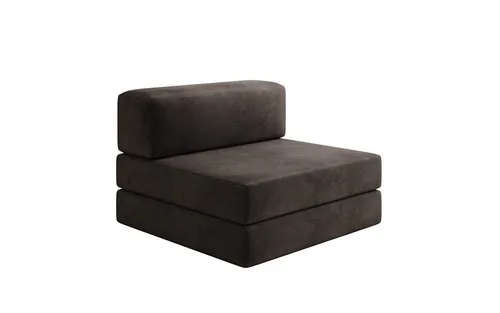 Luxusbetten24 Sofaelement Designer Sofa Mittelmodul Lazy in Samt, mit ausklappbarer Liegefläche