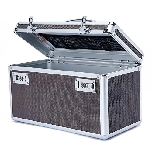 Medizinbox mit Kombination. 36.1x18.3x20.8cm, Geeignet für die Lagerung von Medikamenten und wichtigen persönlichen Gegenständen. Einschließlich kleiner tragbarer Pillendose (kaffee/groß)