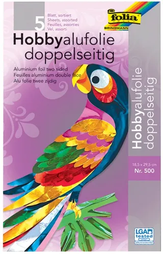 folia Alu-Bastelfolie 185 x 295 mm 5 Blatt in Bastelmappe