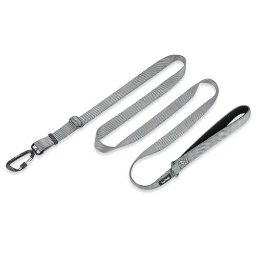 Hyhug 1,8 m Verstellbare Nylon Hundeleine mit weichem, gepolstertem Griff - Haltbare Leine mit einfachem Bolzkupplungsverschluss, ideal für große, mittlere und kleine Hunde (Groß, Sleet Gray)