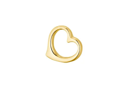 Amor Motivanhänger Damen - Gold Herz Anhänger 0,7 cm - Ketten für Damen, stilvoller 585 Gold Glücksanhänger in Herzform, ideal als Geschenk in edler Schmuck Geschenkbox.