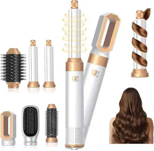 in 1 Hair Styler Set, Multi-Airstyler, Lockenstab Auto-Wrap, Rundbürstenföhn, Warmluftbürste, Zum Styling, Glätten, Trocknen, Volumen, Locken 6