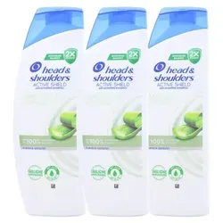 Head & Shoulders Anti Schuppen Shampoo mit Aloe Vera, 3x 500 ml - Haarshampoo für empfindliche Kopfhaut, bietet bis zu 100% Schuppenschutz und spendet intensive Feuchtigkeit dank Aloe Vera.