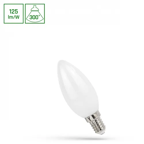 LED E14 6W 230V AC Warmweiß FILAMENT COG 750 Lumen 300°