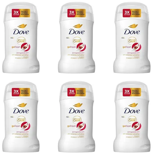 Produktbild 6x Dove Advanced Care Deo Stick go fresh Granatapfelduft Deodorant, 50ml