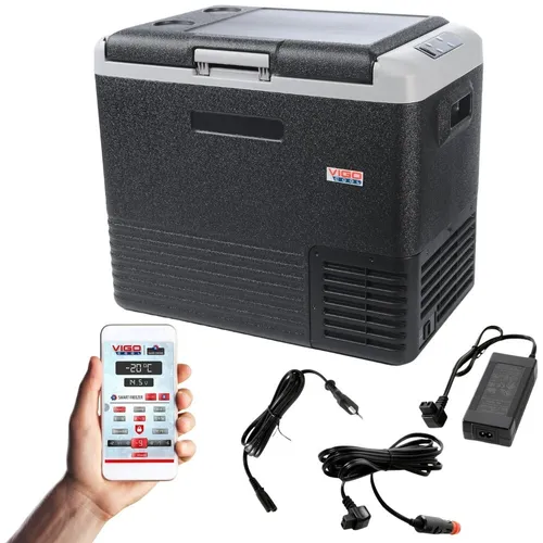 VIGO COOL Tragbare Elektrische Kühlbox 12/24/230V Auto Camping Kühlschrank 50L