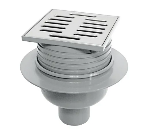 RUG Balkon- u. Terrassenablauf senkr. Ablauf 100x100 DN 50