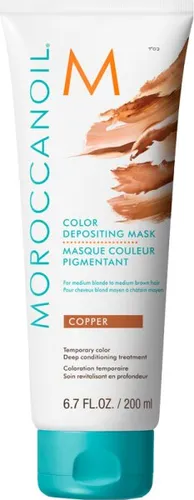 Moroccanoil Color Depositing Mask Copper 200ml - Coloration: Temporäre Farbveränderung mit Pflegeeffekt dank Aminosäuren und ArganID-Technologie für gesundes, glänzendes Haar.