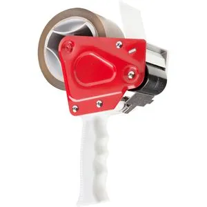 Idena Packbandabroller 631049, mit Bremse, bis 50mm x 66m Packbänder, inkl. 1 Rolle