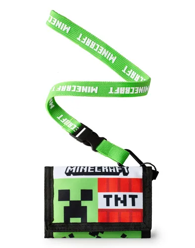 Produktbild Minecraft Grün Creeper & TNT Geldbörse mit Riemen Jungen
