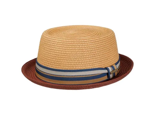 Stetson Strohhut Licano Pork Pie Krempenbreite: ca. 3.4 cm,Kopfhöhe: ca. 10.2 cm,UV-Schutz 40