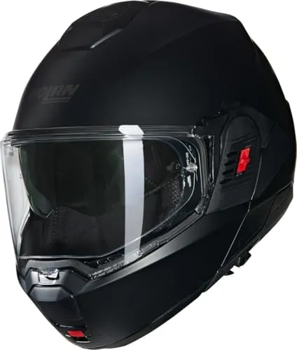 Nolan N120-1 Classico Modularhelm - Matt-Schwarz - XXL - Motorradhelm mit Flip-Back-Technologie für maximale Flexibilität. Genießen Sie die Sicherheit eines Integralhelms und die Freiheit eines offenen Helms in einem. Ideal für lange Fahrten mit N-Com Kommunikationssystem.