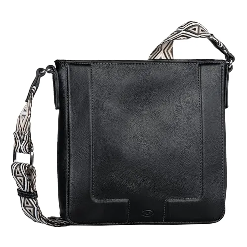 TOM TAILOR Umhängetasche Cross Bag, Schwarz - Umhängetasche aus hochwertigem Polyurethan, ideal für den Alltag mit praktischem Zipper und kompakten Maßen für unterwegs.