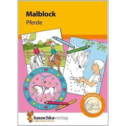 Malbuch PFERDE - Malblock für Kinder 3 Jahre - Blätter einzeln abreißbar