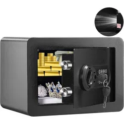 VEVOR Safe Tresor 0,5 Kubikfuß - Möbeltresor mit feuerfester Geldtasche, Passwort- und Schlüsselsystem. Ideal für die sichere Aufbewahrung von Bargeld, Schmuck und Dokumenten.